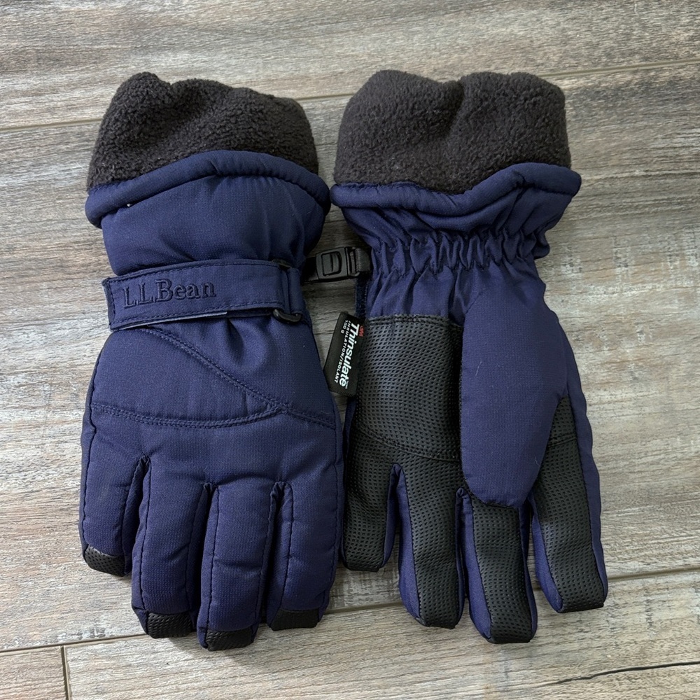 L.L. Bean Dark Blue Insulated Gloves